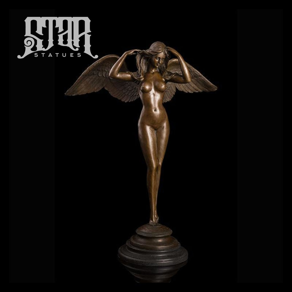 Angel Boy with Wings | Nude and Erotic Sculpture | Bronze Statue - Star Statues