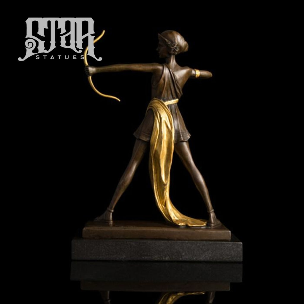 Female Archer | Western Art Sculpture Bronze Statue