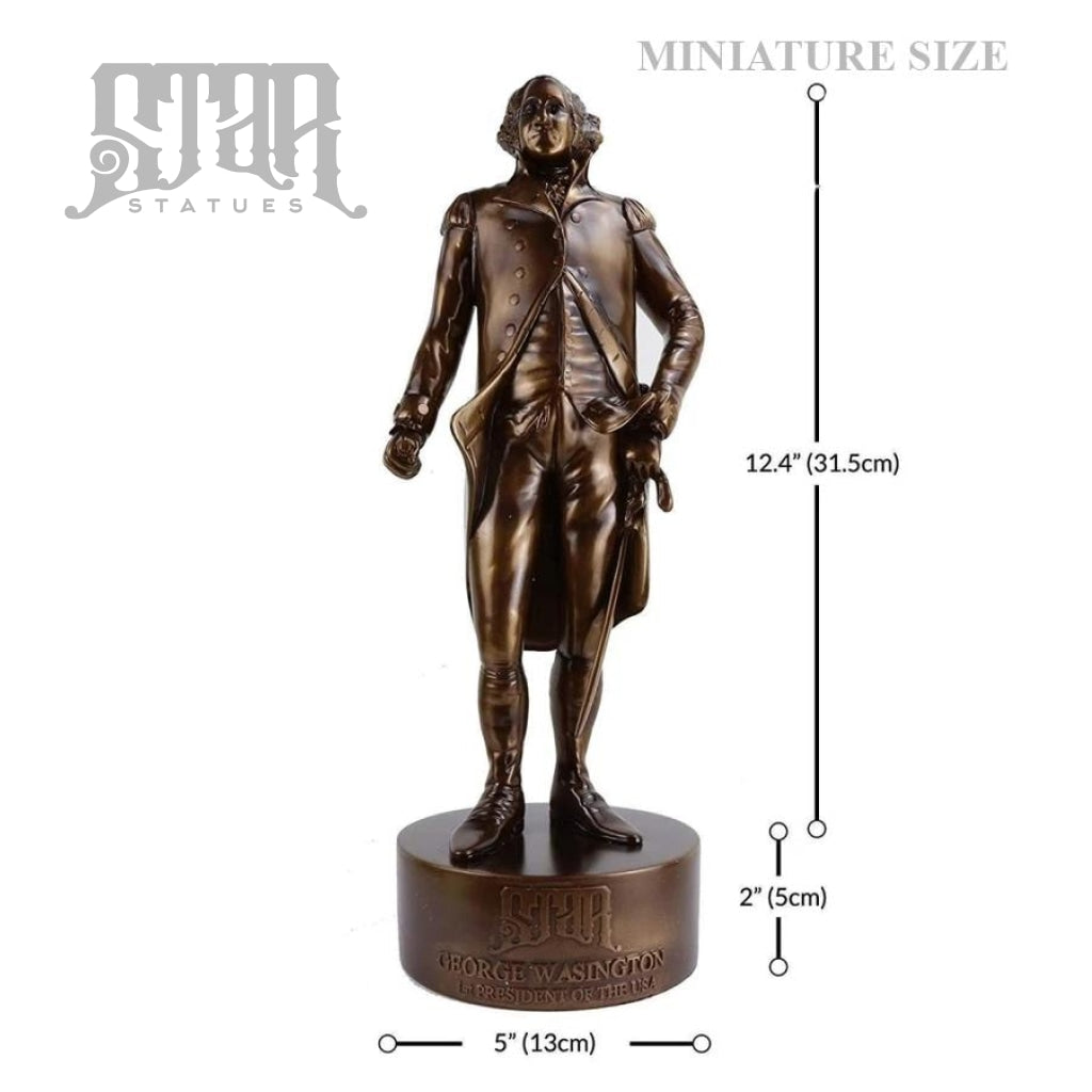 George Washington Bronze Statue Miniature