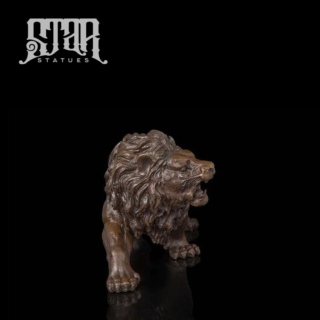 Lion Hunting | Animal and Wildlife Sculpture | Bronze Statue - Star Statues