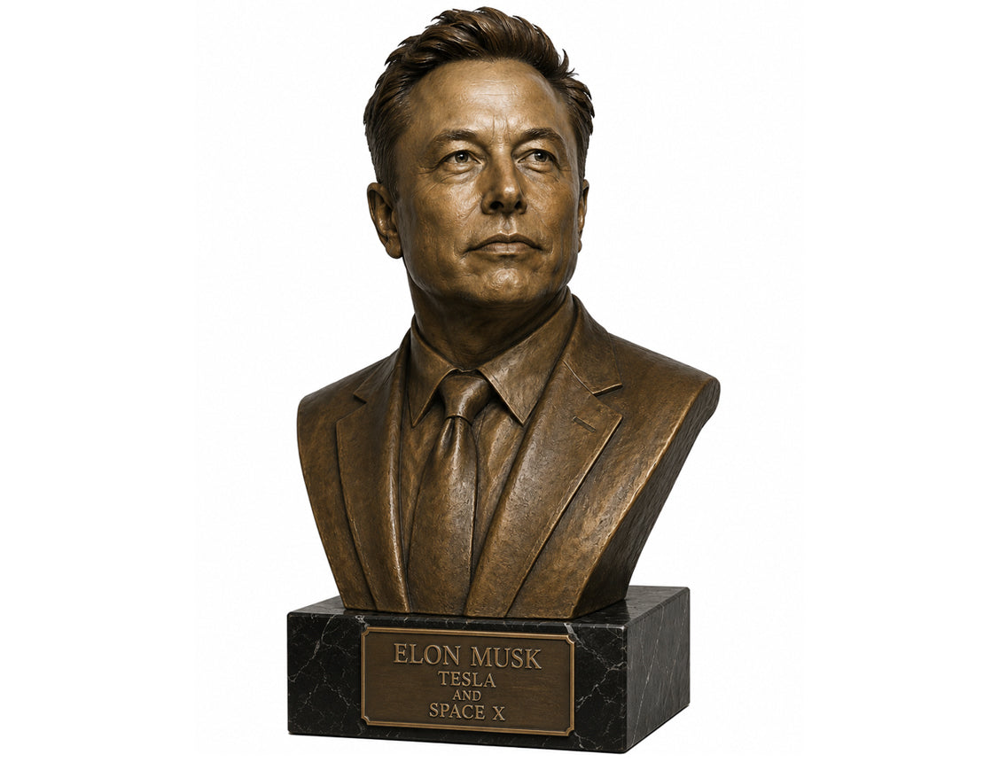 bronze or resin head bust
