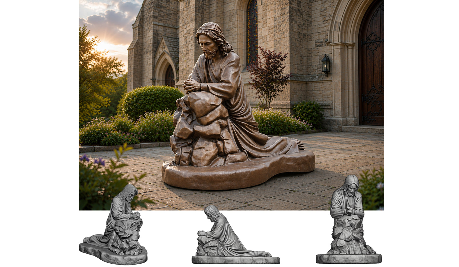 religious bronze statues