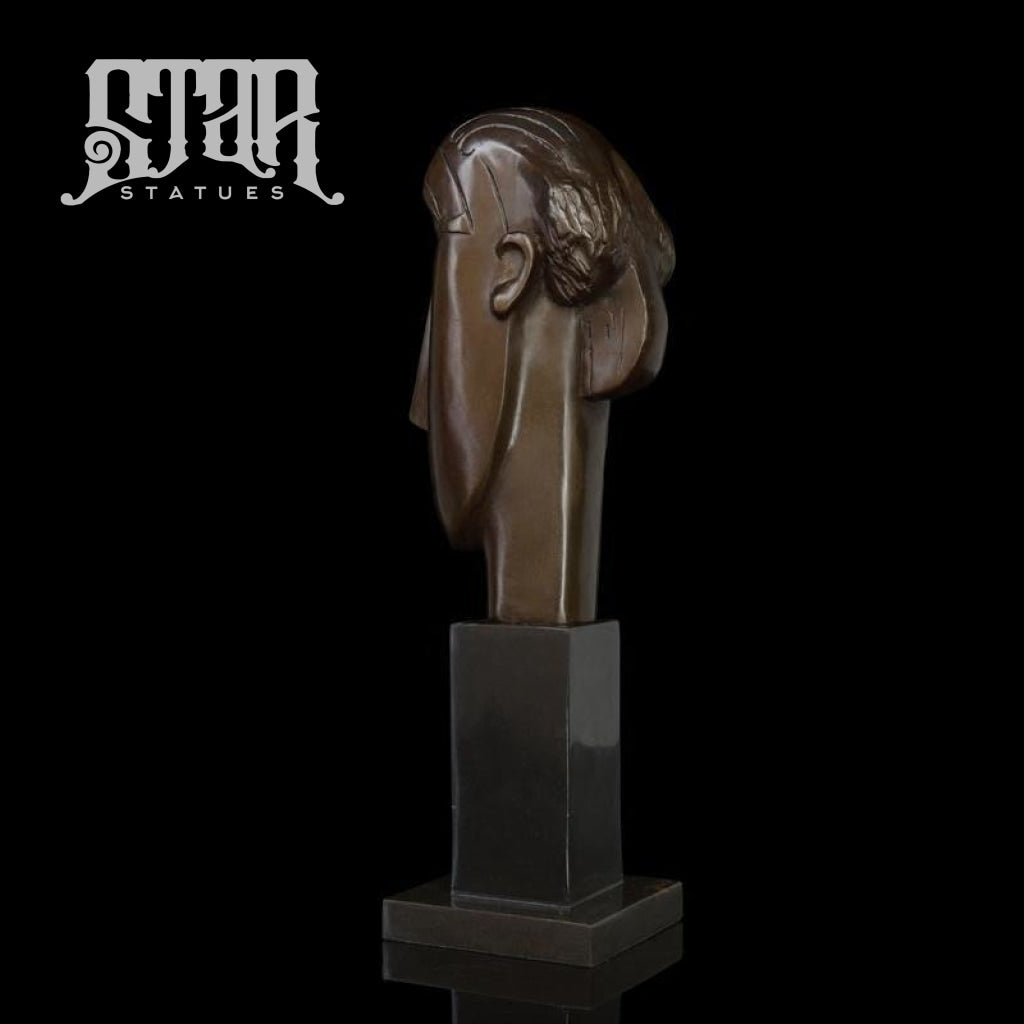 Male Head Bust  | Abstract Sculpture | Bronze Statue - Star Statues