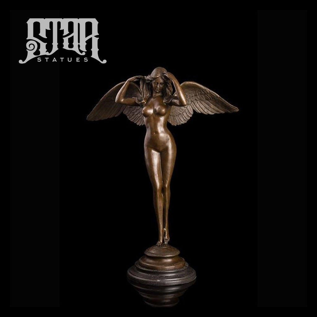 Angel Boy with Wings | Nude and Erotic Sculpture | Bronze Statue - Star Statues