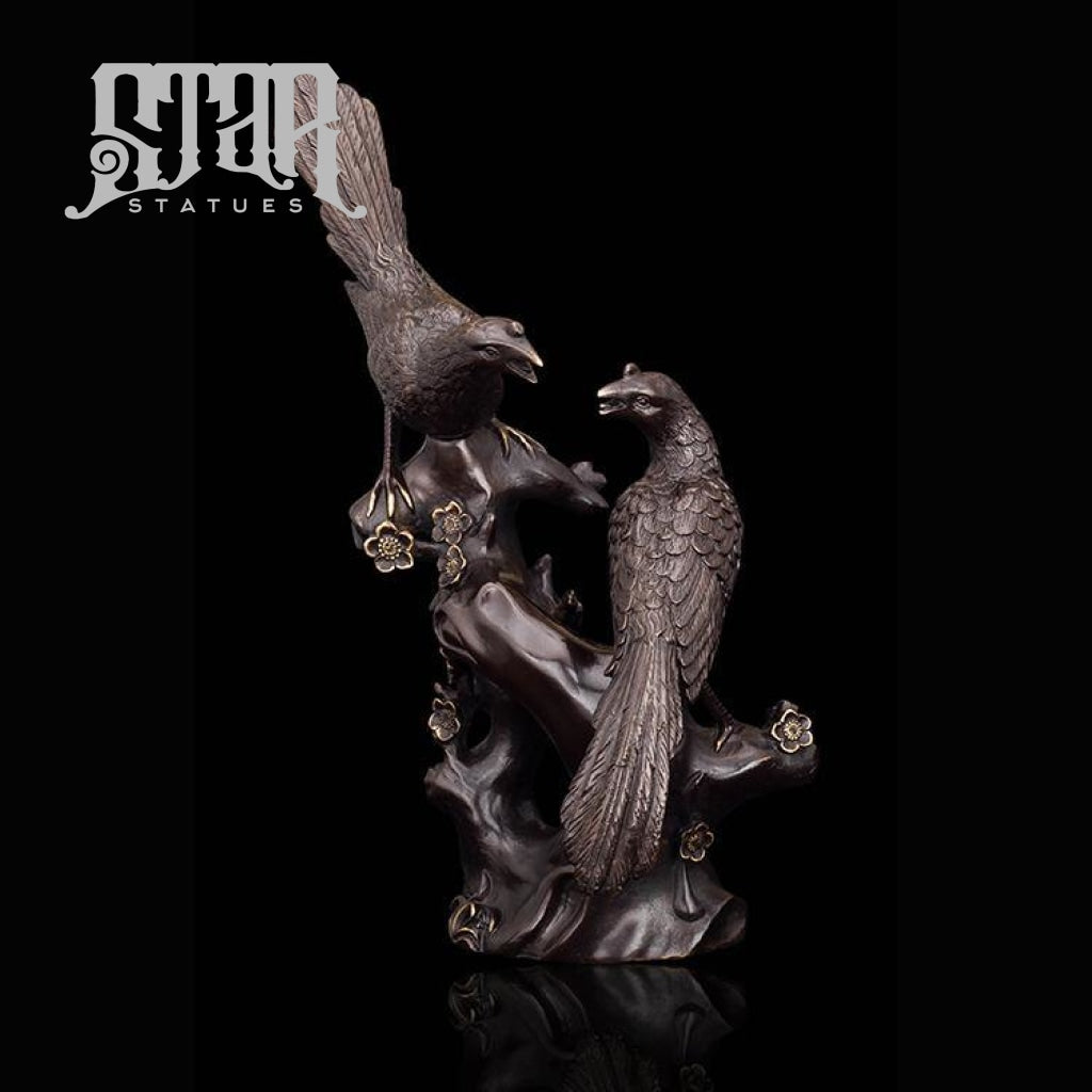 Birds on a Tree | Animal and Wildlife Sculpture | Bronze Statue - Star Statues