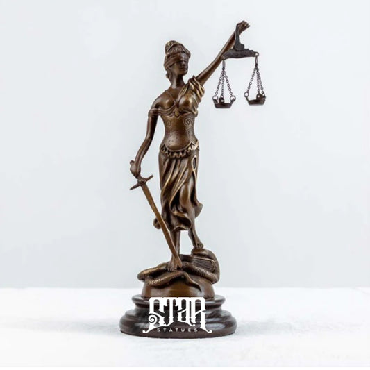 Blind Lady of Justice Sculpture | Bronze Statue
