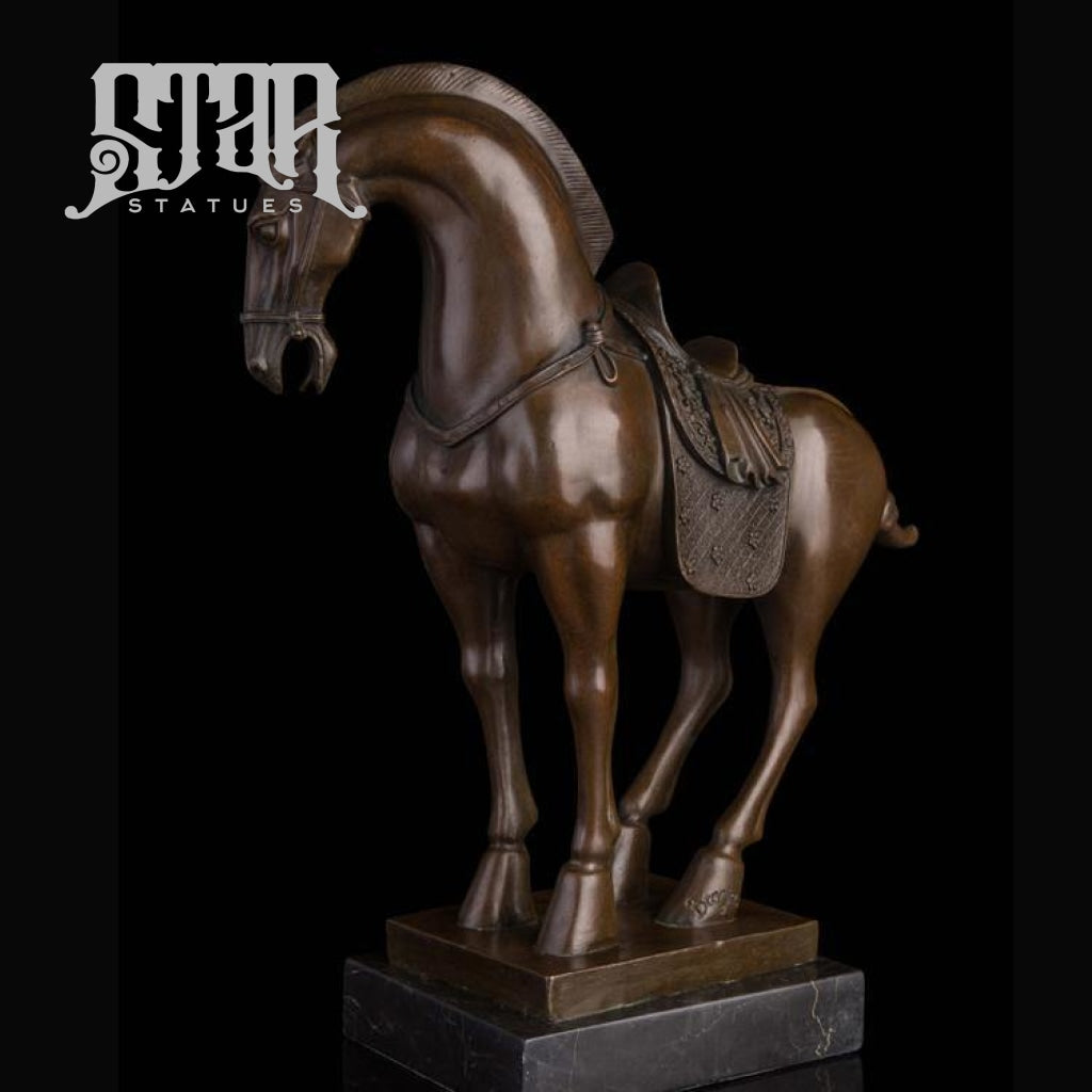 Chinese War Horse | Animal and Wildlife Sculpture | Bronze Statue - Star Statues