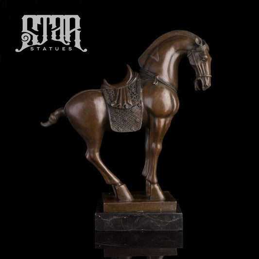 Chinese War Horse | Animal and Wildlife Sculpture | Bronze Statue - Star Statues