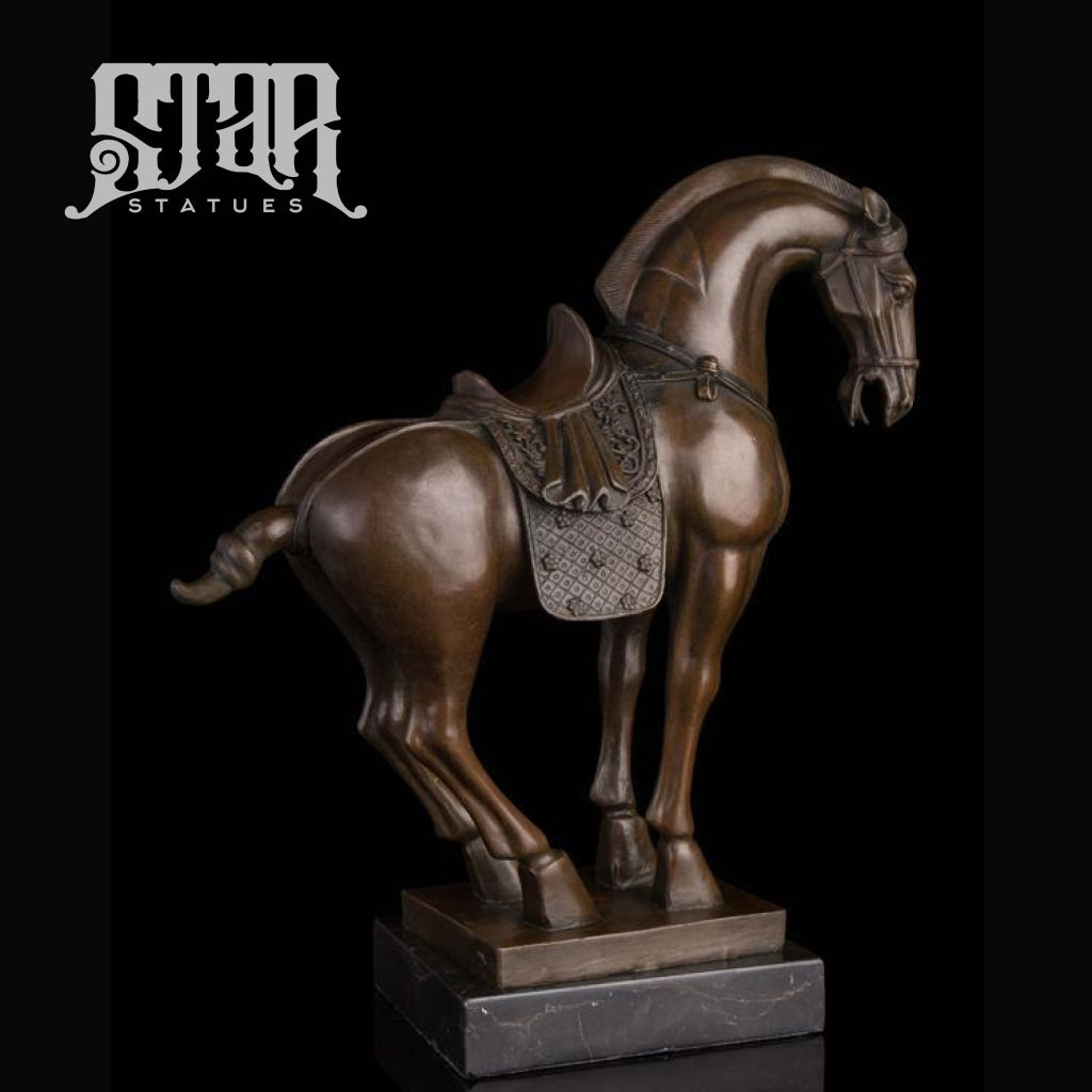 Chinese War Horse | Animal and Wildlife Sculpture | Bronze Statue - Star Statues