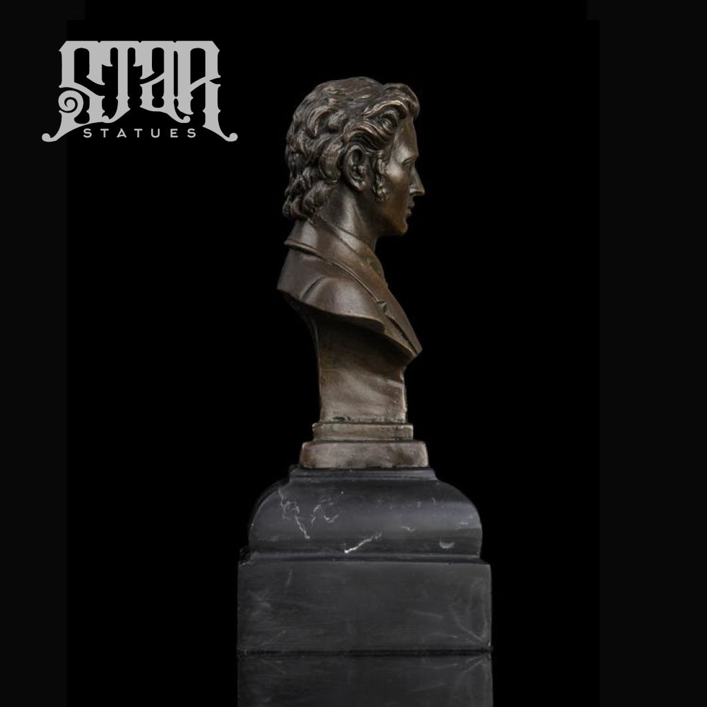 Chopin Head Bust | Western Art Sculpture Bronze Statue