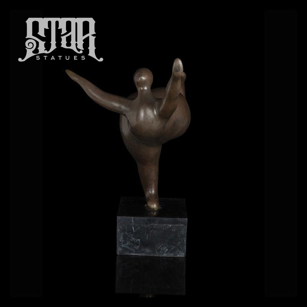 Chubby Woman Balancing | Abstract Sculpture | Bronze Statue - Star Statues