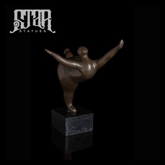Chubby Woman Balancing | Abstract Sculpture | Bronze Statue - Star Statues