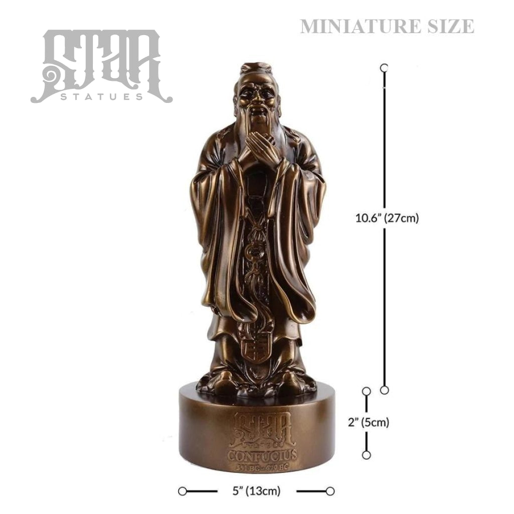 Confucius Bronze Statue Miniature