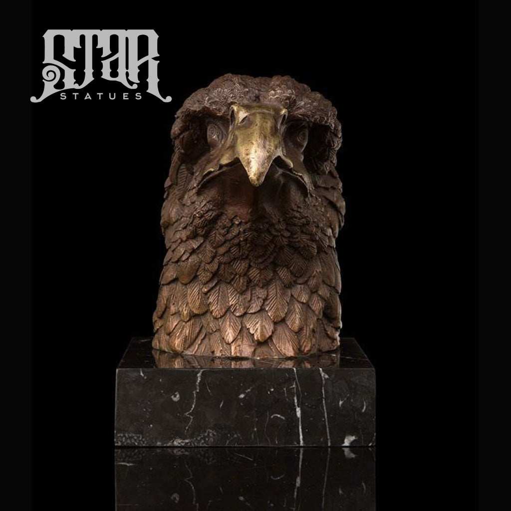 Eagle Head Bust | Animal and Wildlife Sculpture | Bronze Statue - Star Statues