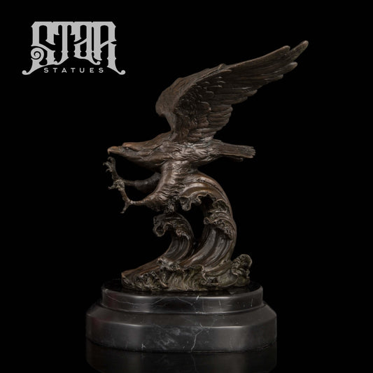 Eagle in Flight | Animal and Wildlife Sculpture | Bronze Statue - Star Statues