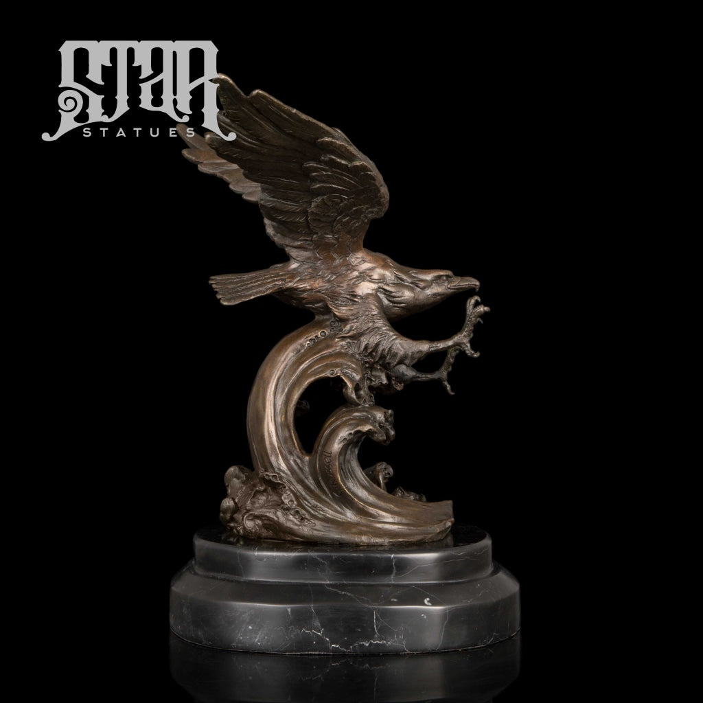 Eagle in Flight | Animal and Wildlife Sculpture | Bronze Statue - Star Statues