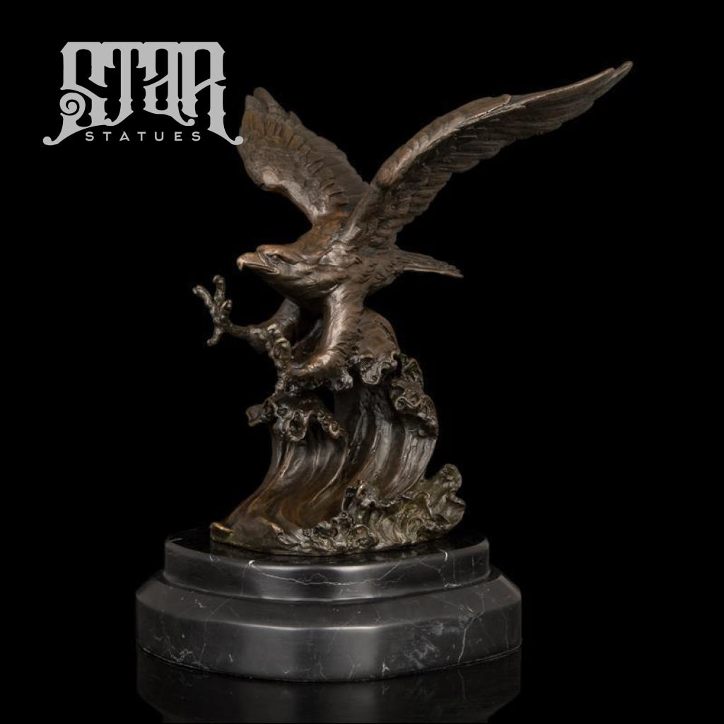 Eagle in Flight | Animal and Wildlife Sculpture | Bronze Statue - Star Statues