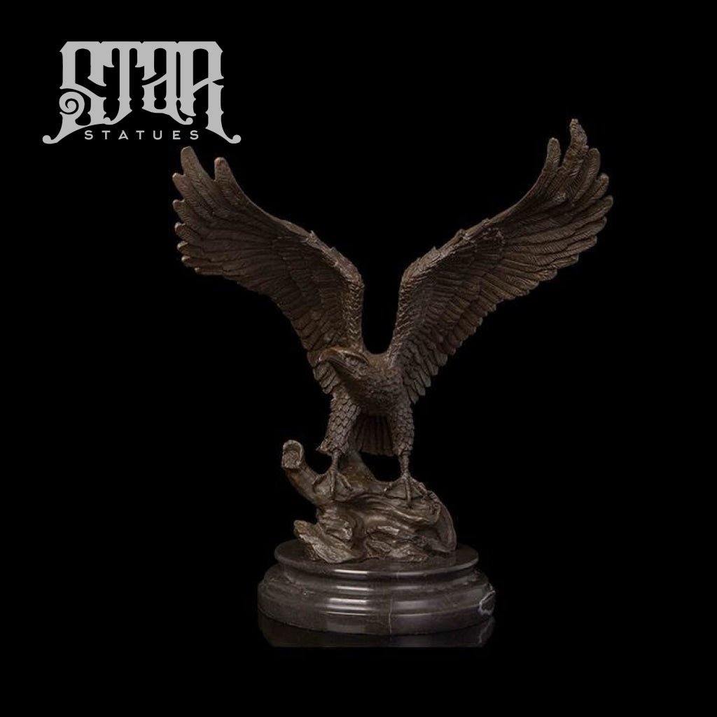Eagle Spread Winged | Animal and Wildlife Sculpture | Bronze Statue - Star Statues