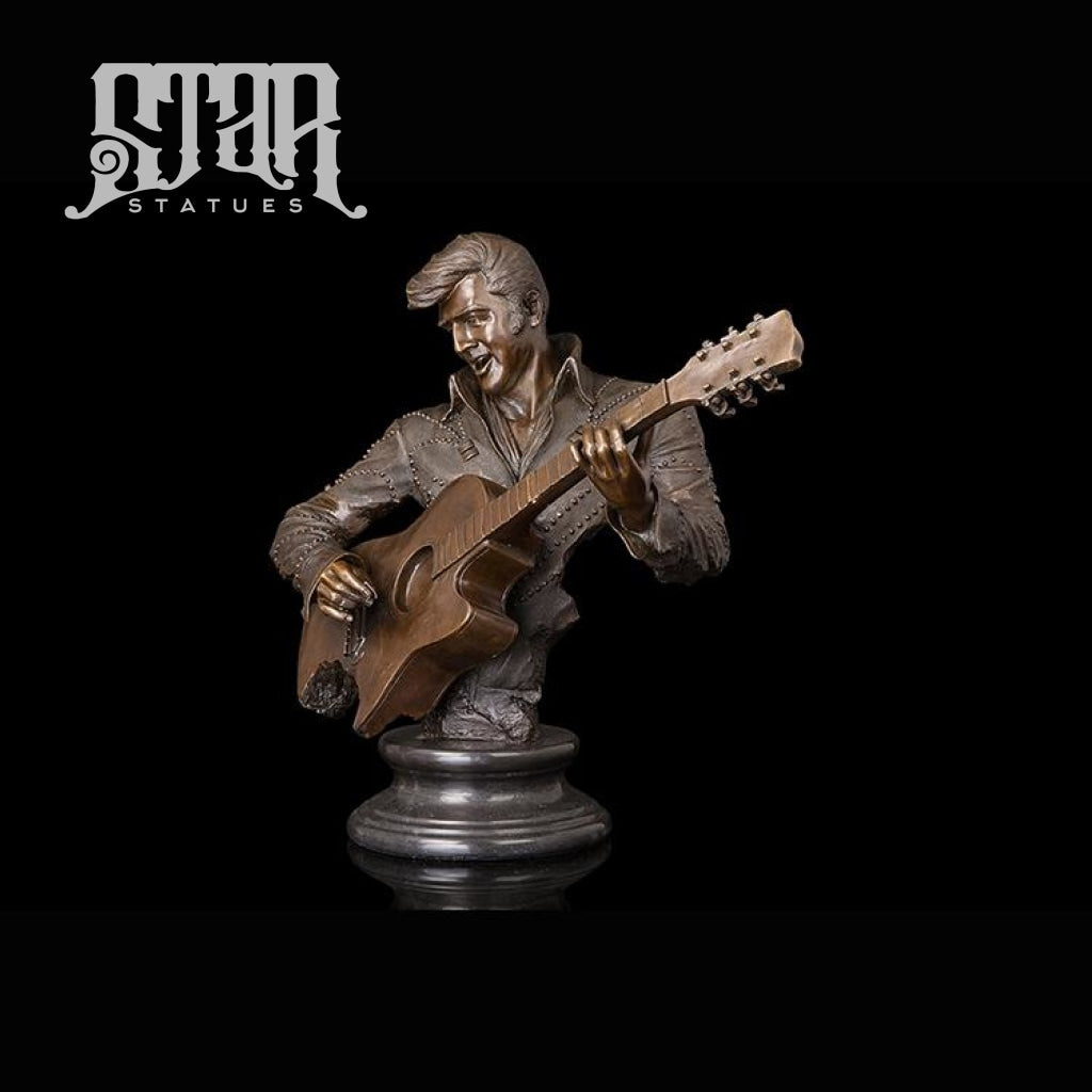 Elvis Presley Playing Guitar | Western Art Sculpture Bronze Statue