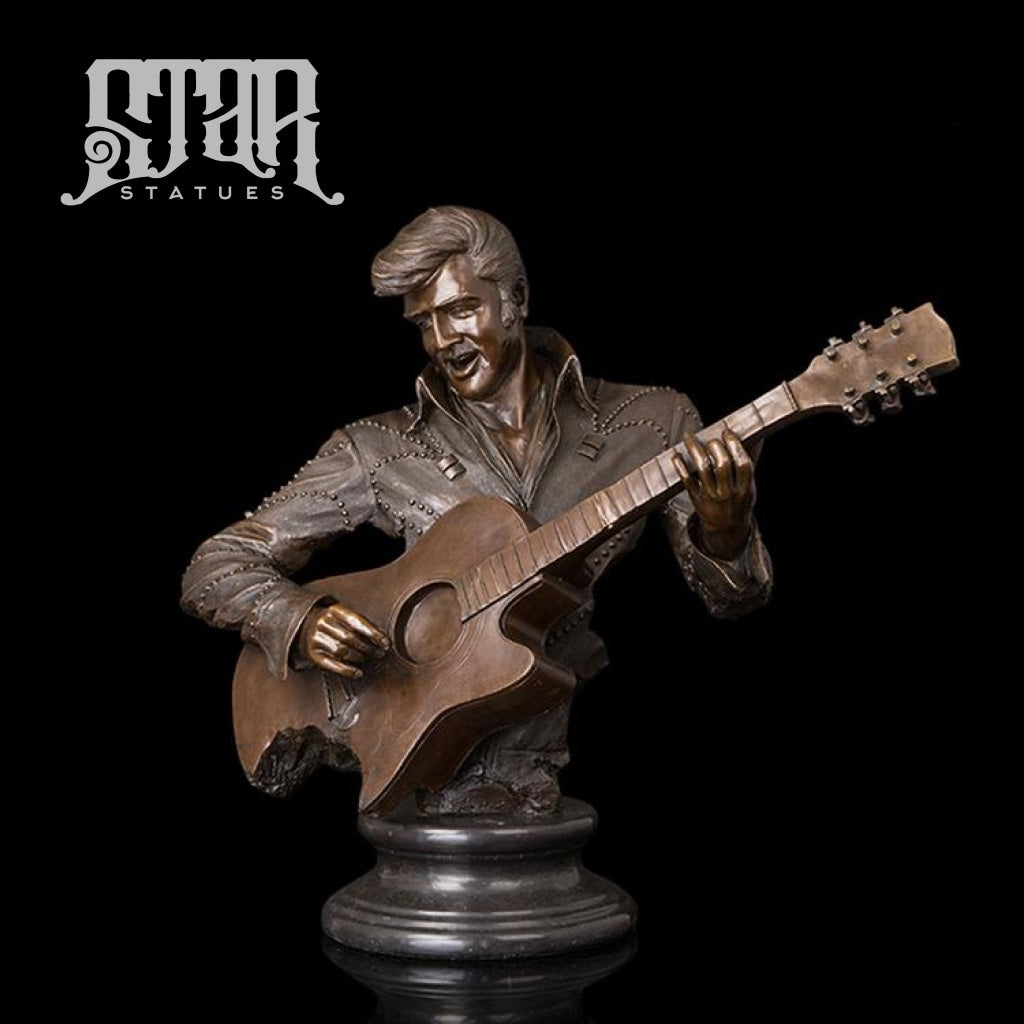 Elvis Presley Playing Guitar | Western Art Sculpture Bronze Statue