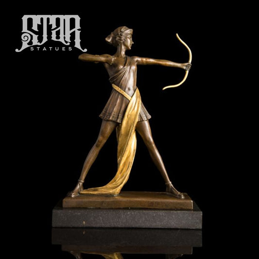 Female Archer | Western Art Sculpture Bronze Statue