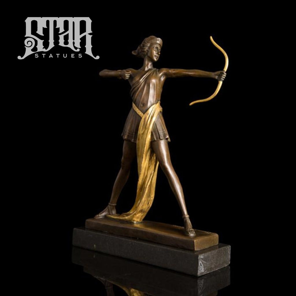 Female Archer | Western Art Sculpture Bronze Statue