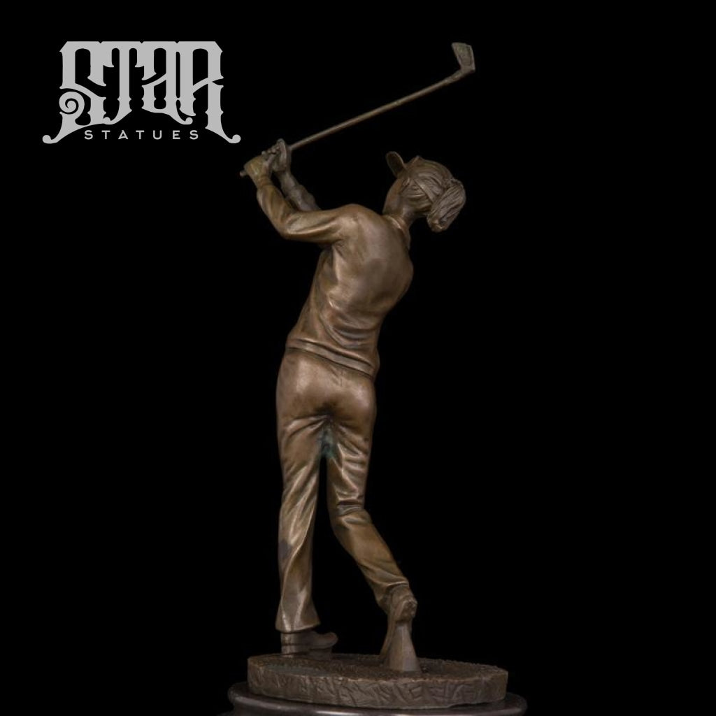 Female Golfer | Western Art Sculpture Bronze Statue