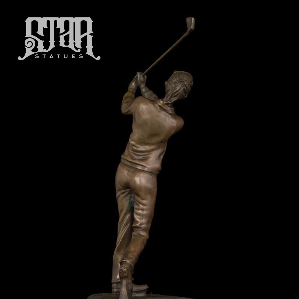 Female Golfer | Western Art Sculpture Bronze Statue