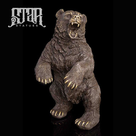 Grizzly Bear Standing | Animal and Wildlife Sculpture | Bronze Statue - Star Statues
