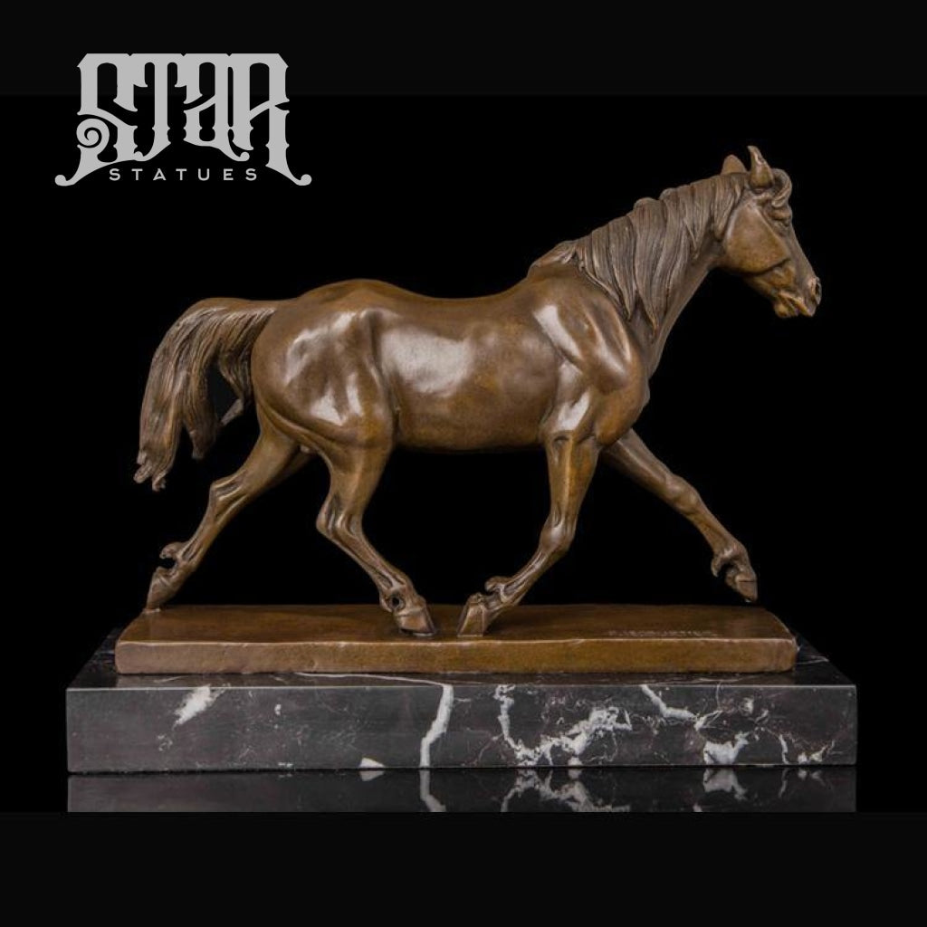 Horse Trotting | Animal and Wildlife Sculpture | Bronze Statue - Star Statues