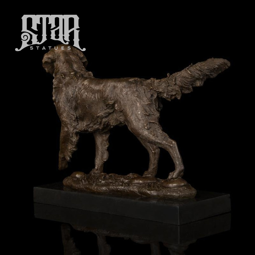 Hunting Dog with Prey | Animal and Wildlife Sculpture | Bronze Statue - Star Statues