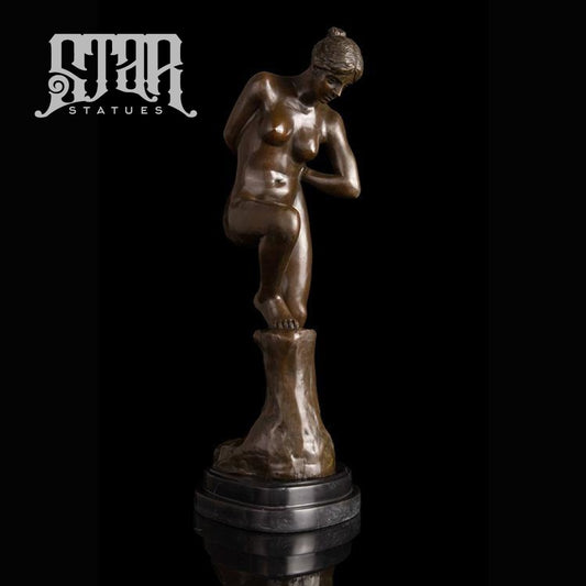 Lady Bending Over  | Nude and Erotic Sculpture | Bronze Statue - Star Statues