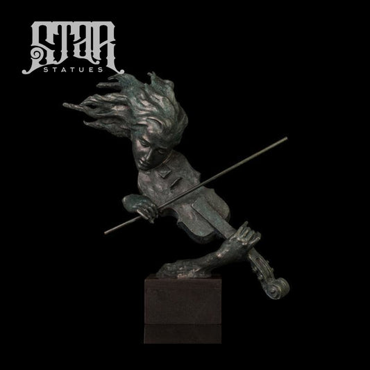 Lady Playing Violin | Abstract Sculpture | Bronze Statue - Star Statues