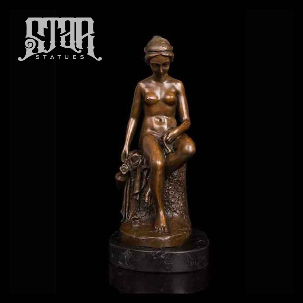 Lady Sitting | Nude and Erotic Sculpture | Bronze Statue - Star Statues