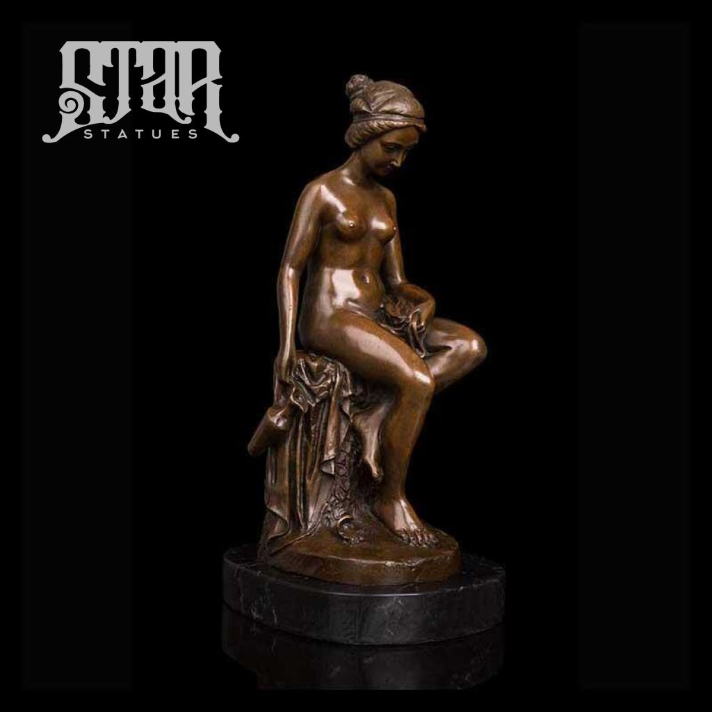 Lady Sitting | Nude and Erotic Sculpture | Bronze Statue - Star Statues
