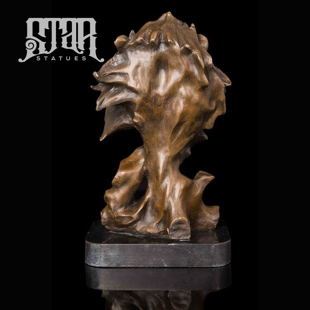Lion Head Bust | Animal and Wildlife Sculpture | Bronze Statue - Star Statues