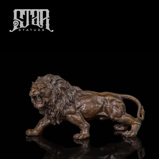 Lion Hunting | Animal and Wildlife Sculpture | Bronze Statue - Star Statues