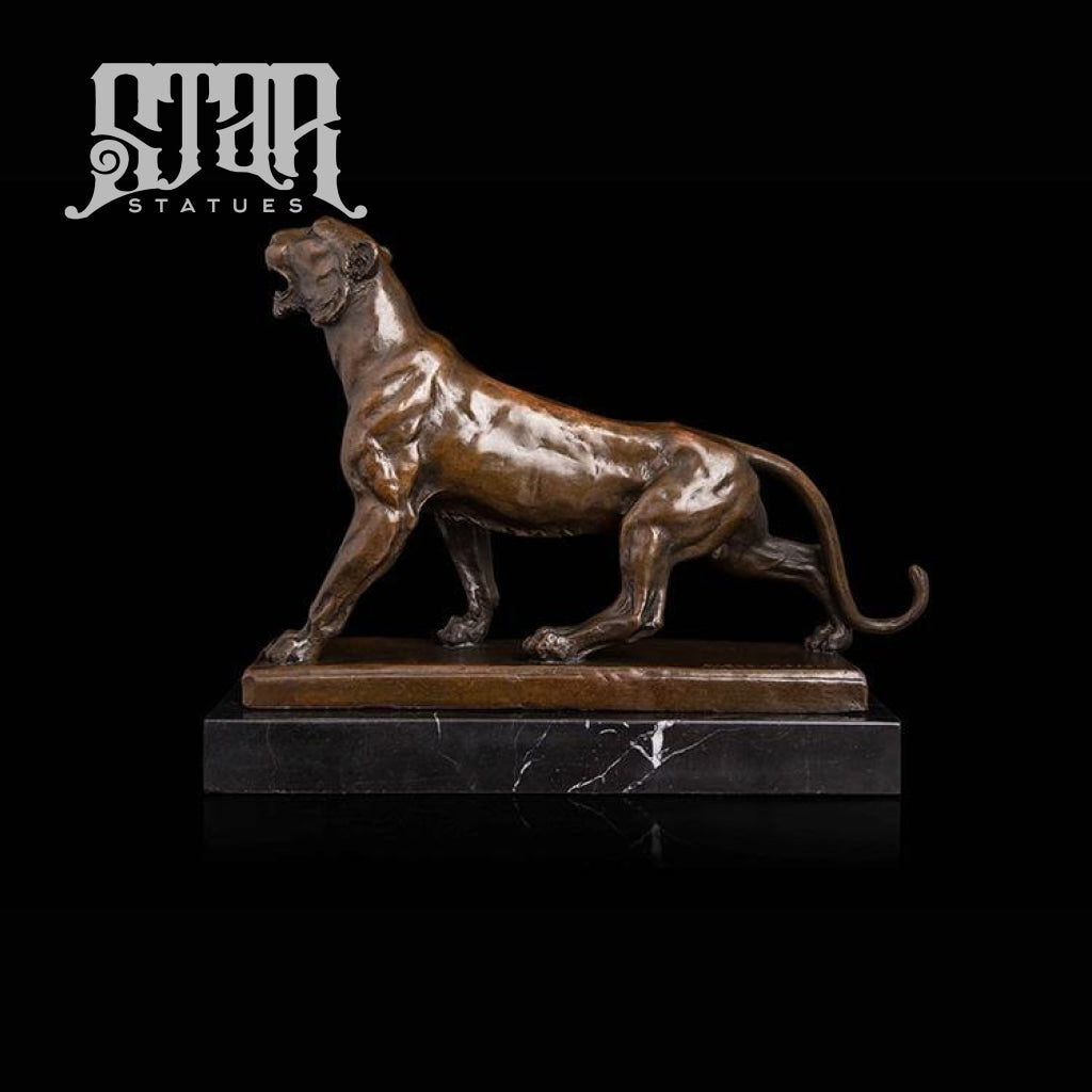 Lion Roaring | Animal and Wildlife Sculpture | Bronze Statue - Star Statues