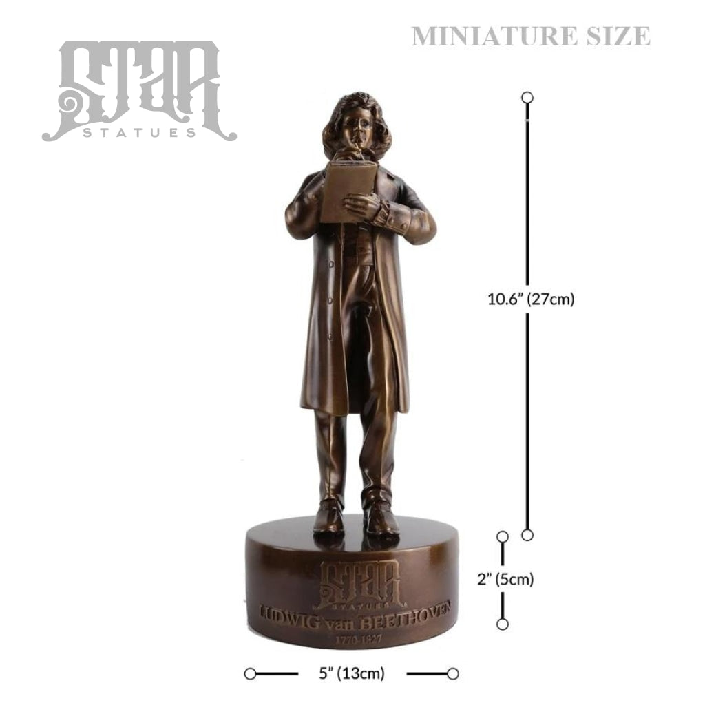 Ludwig Van Beethoven Bronze Statue Miniature