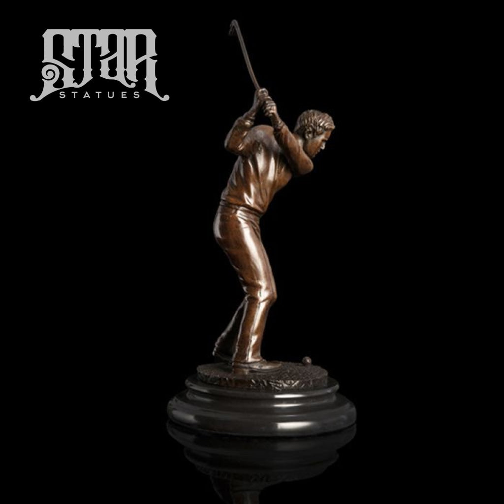 Male Golfer | Western Art Sculpture Bronze Statue
