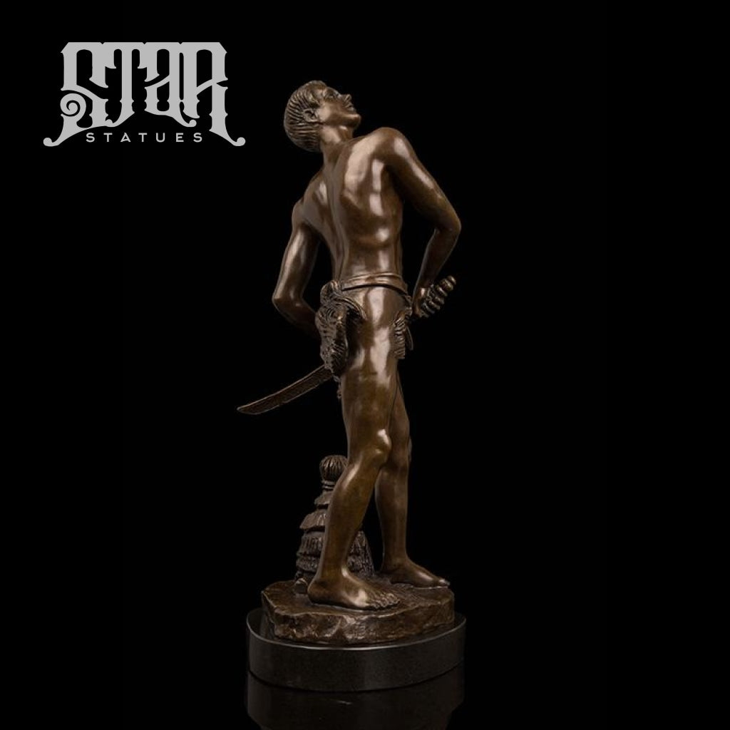 Male Warrior | Western Art Sculpture Bronze Statue