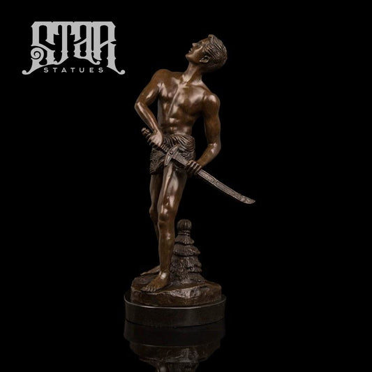 Male Warrior | Western Art Sculpture Bronze Statue