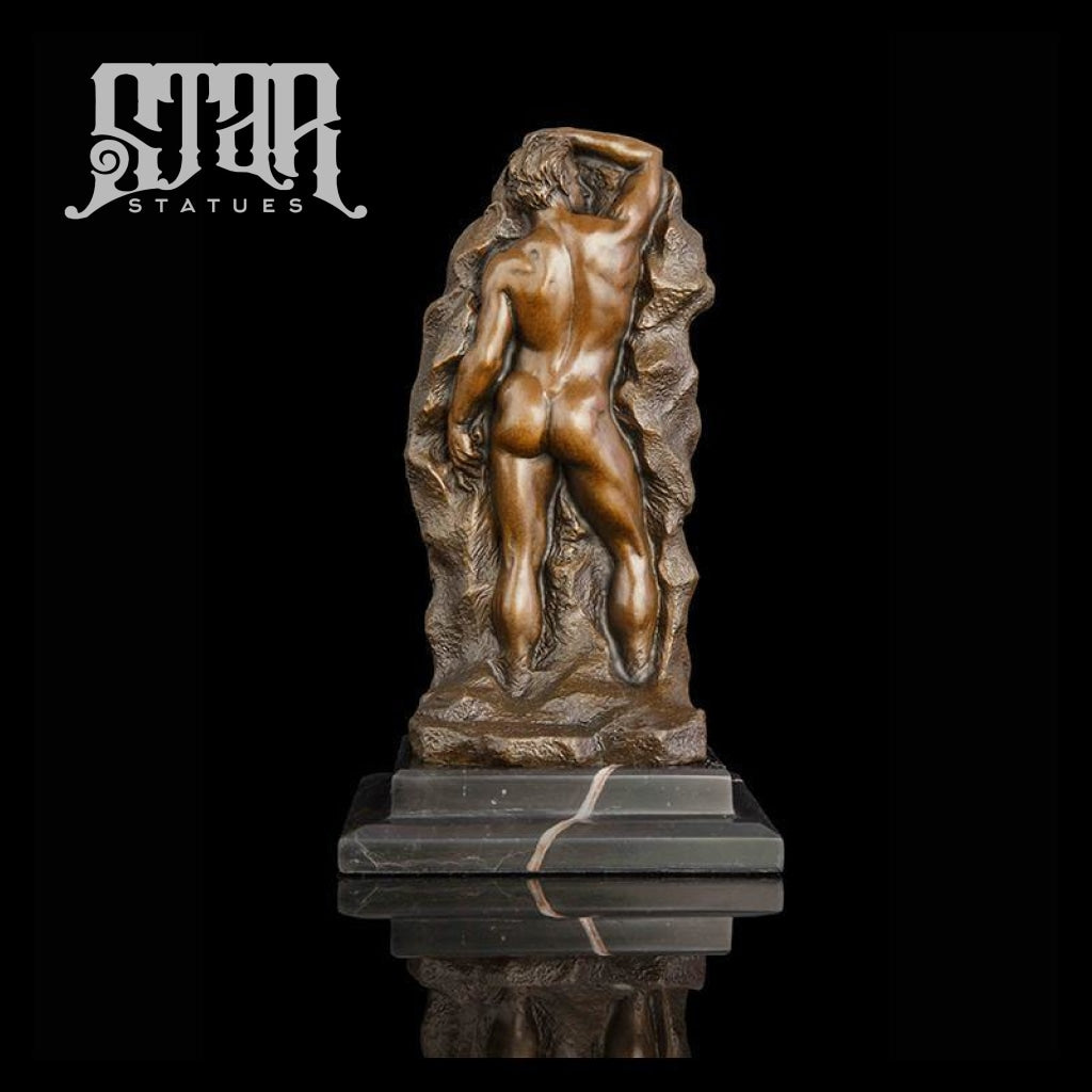 Man Facing Wall | Nude and Erotic Sculpture | Bronze Statue - Star Statues