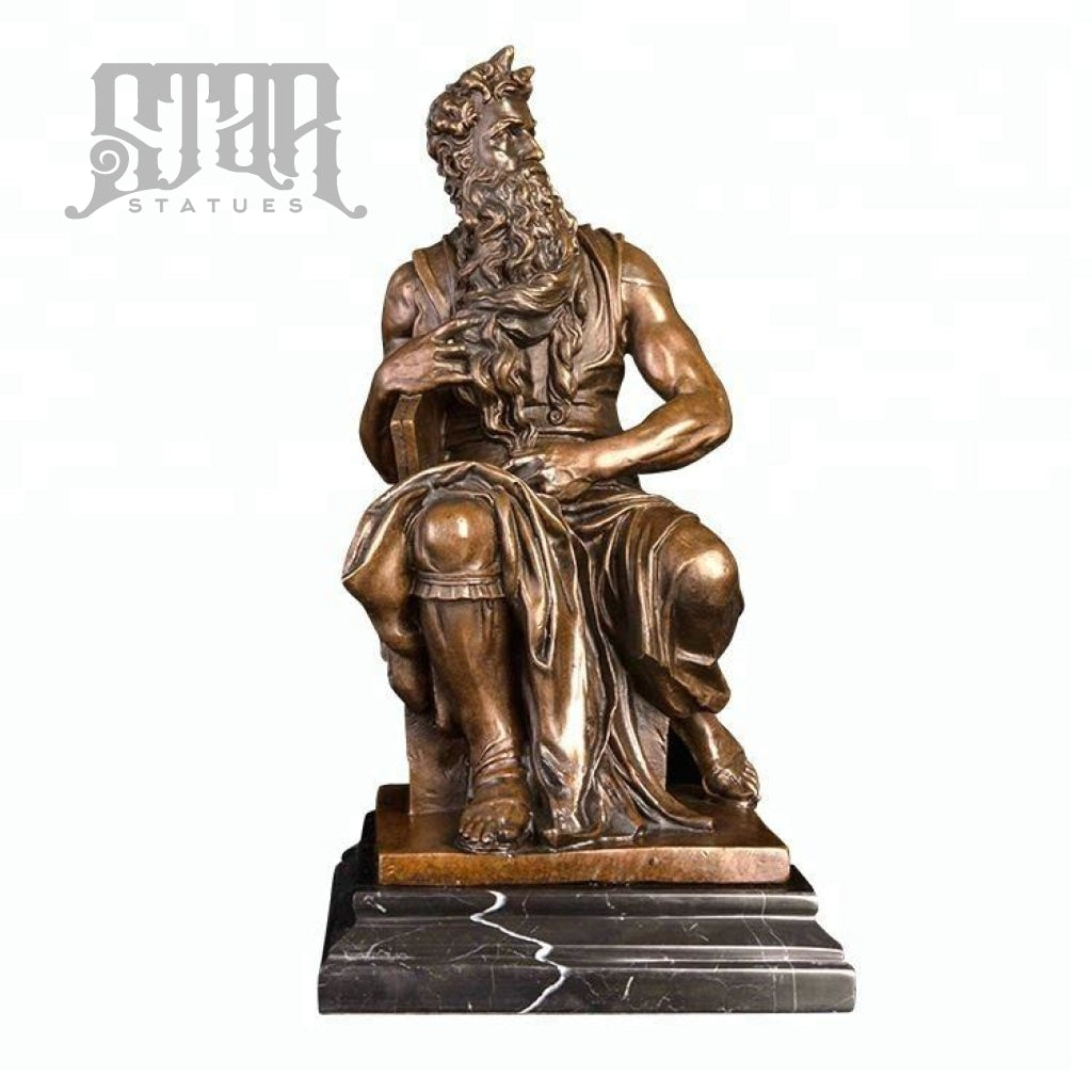 Moses By Michaelangelo | Western Art Sculpture Bronze Statue