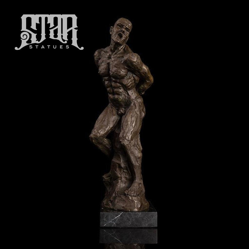 Muscule Flexing Male  | Nude and Erotic Sculpture | Bronze Statue - Star Statues