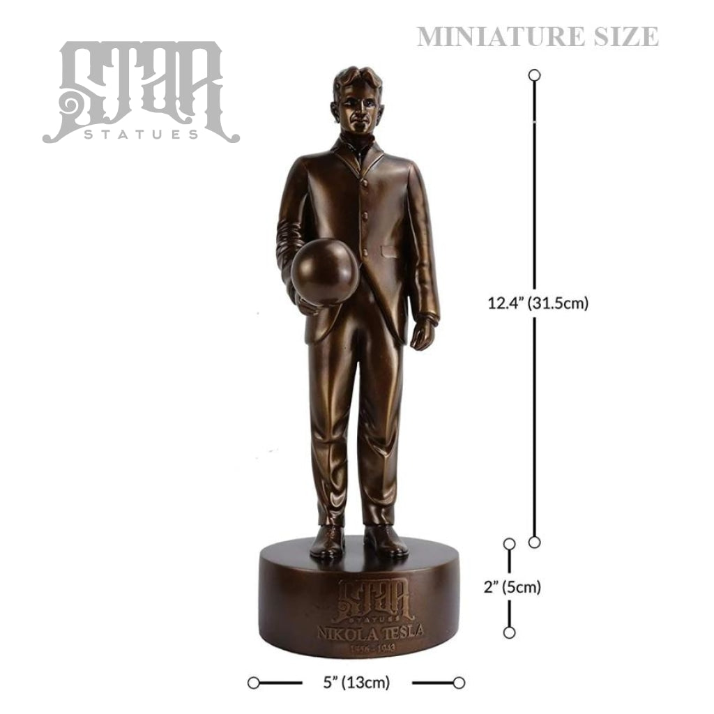 Nikola Tesla Bronze Statue Miniature