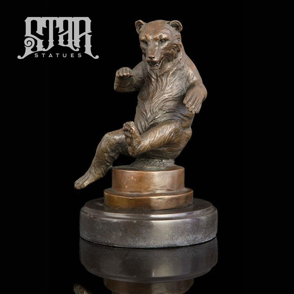 Playful Bear | Animal and Wildlife Sculpture | Bronze Statue - Star Statues