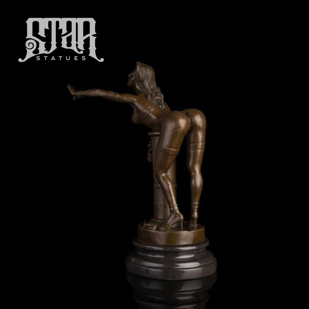 Sexy Lady Bending Over  | Nude and Erotic Sculpture | Bronze Statue - Star Statues