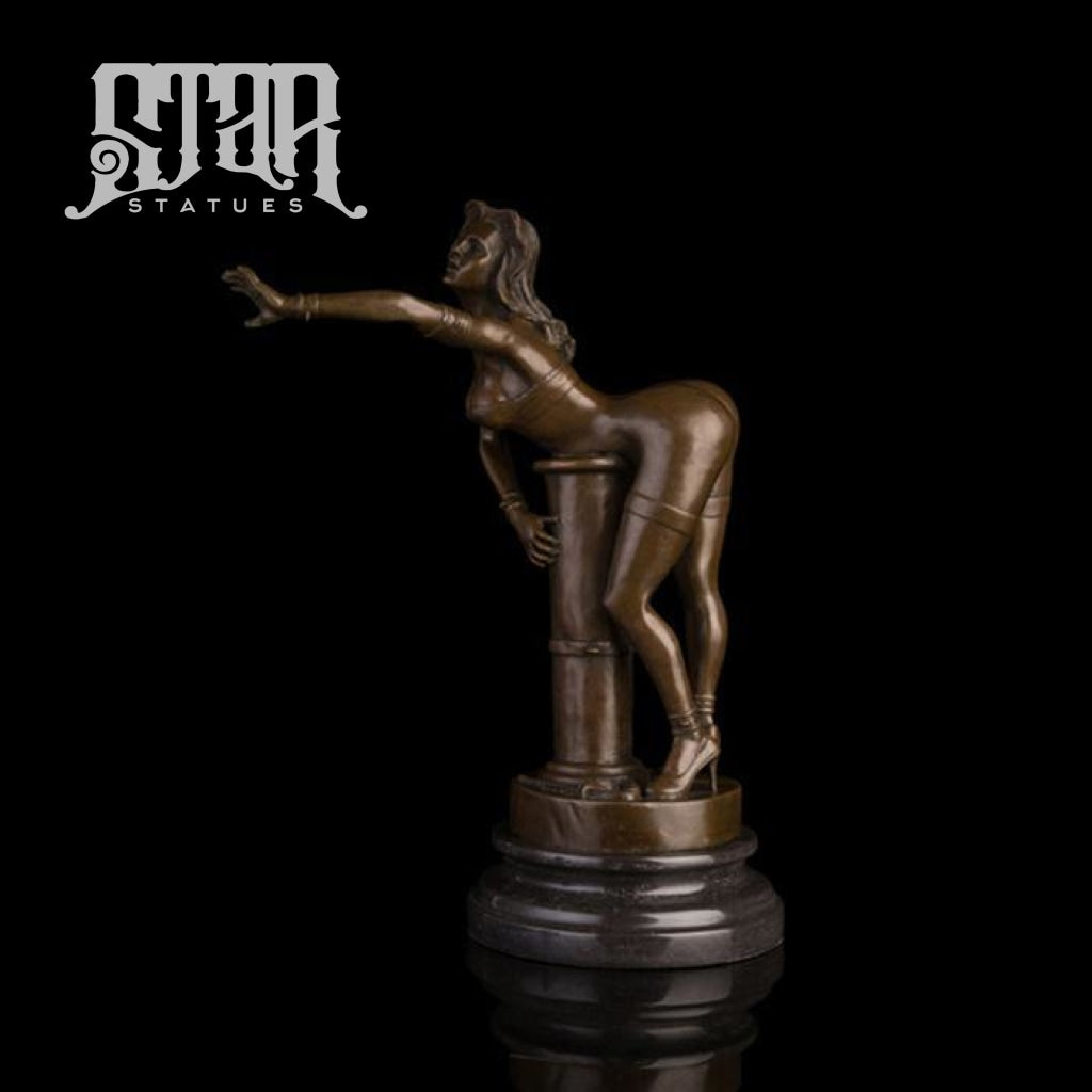 Sexy Lady Bending Over  | Nude and Erotic Sculpture | Bronze Statue - Star Statues