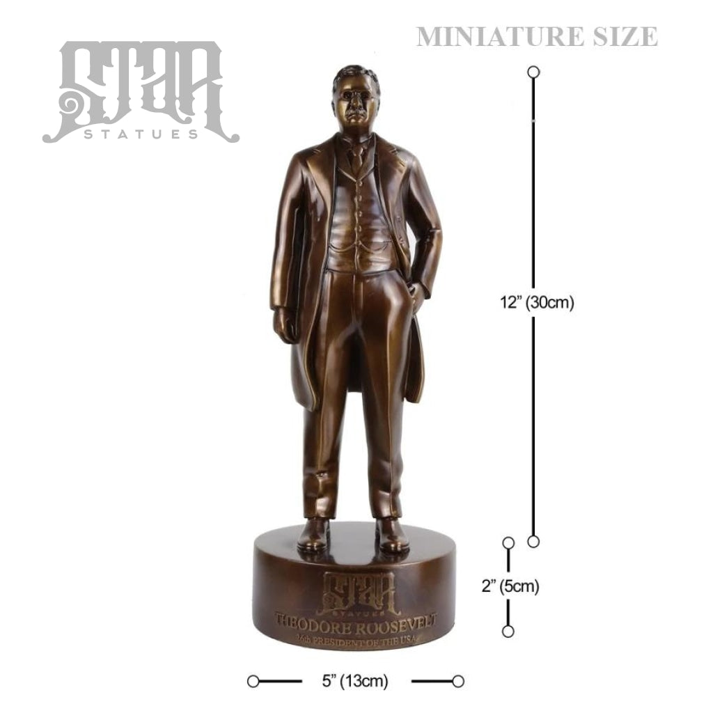 Theodore Roosevelt Bronze Statue Miniature
